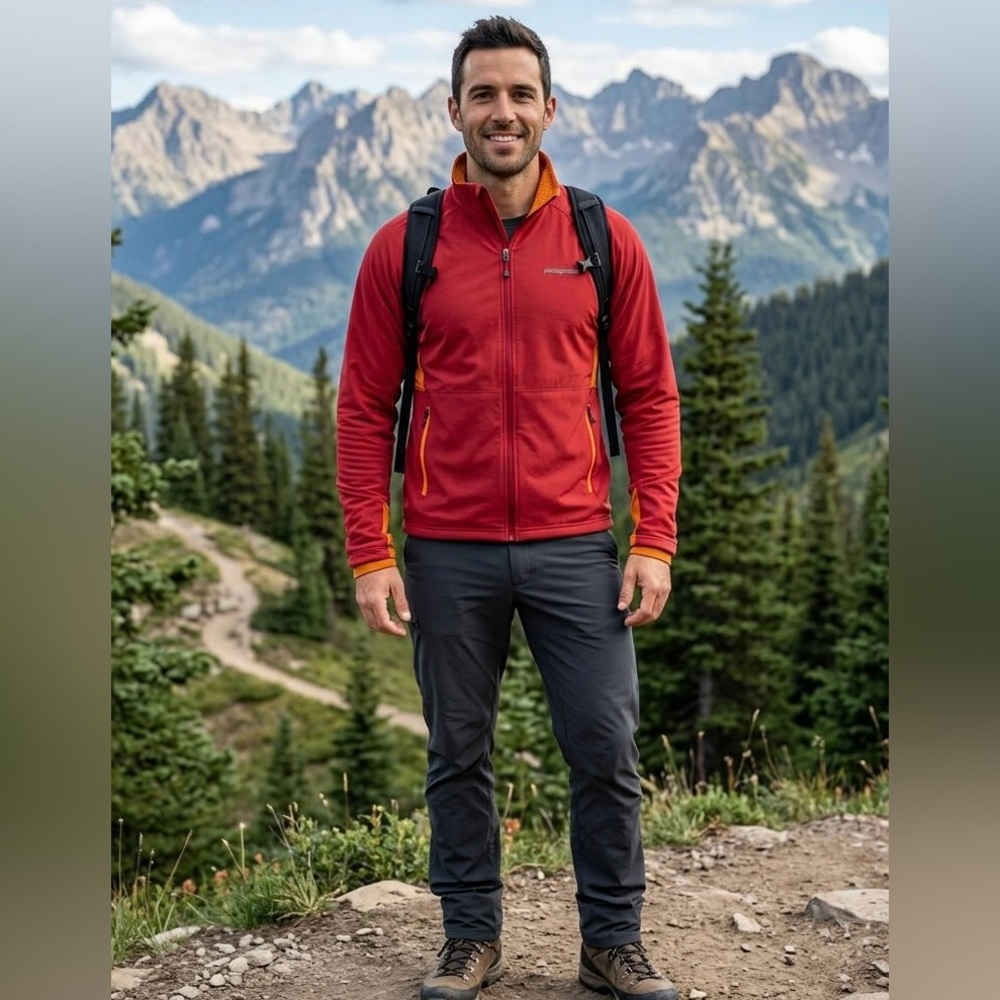Patagonia Men's Wind Shield Jacket Performance Outdoor Hiking Activewear Coat